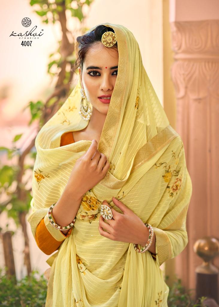 Kashvi Ragini 2 Casual Daily Wear Georgette Printed Saree Collection